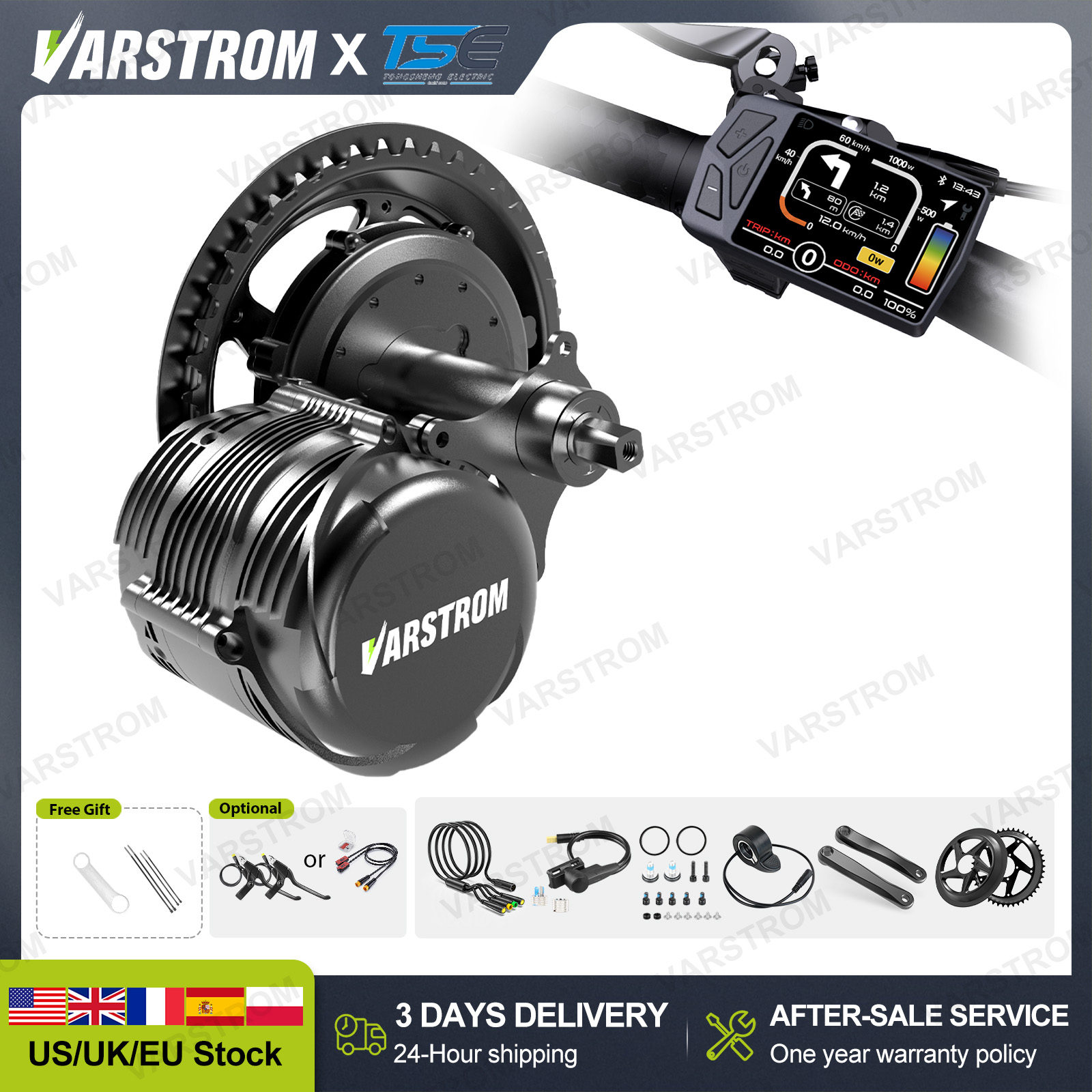 [USA Stock ] Tongsheng 750W TS - Side Hung Mid Drive Motor Kit review and price